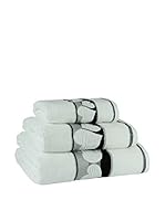 Flor De Algodón Juego De Toallas Corazones (Blanco)