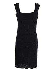 Square Neck Crinkled Ruched Sleeveless  Dress