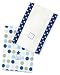 SwaddleDesigns Baby Burpies 2-pc. Set - Navy Dots and Stars