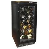 Vinotemp VT-32 Stainless Steel (32) Bottle Front venting wine cooler, black