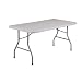National Public Seating BT3000 Series Steel Frame Rectangular Blow Molded Plastic Top Folding Table, 1000 lbs Capacity, 60" Length x 30" Width x 29-1/2" Height, Speckled Gray/Gray