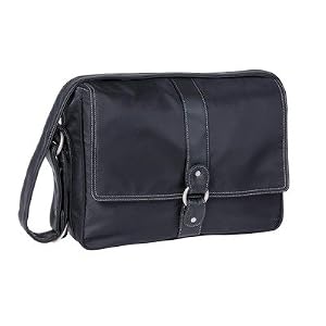 Lassig Bags LMBS501 Glam Small Messenger Diaper Bag in Black