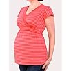 Motherhood Maternity: Short Sleeve V-neck Smocked Maternity T Shirt