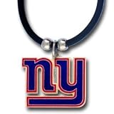New York Giants Logo Pendant w/Rubber Cord - NFL Football Fan Shop Sports Team Merchandise
