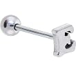 E Letter Initial Steel Barbell Tongue Ring