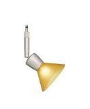Alfa Lighting SP318-CHR-AMB Gemini Quick Jack Directional Low Voltage MR16 Lampholder - Chrome with Amber Glass