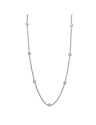 18KT White DBY Necklaces Length = 18