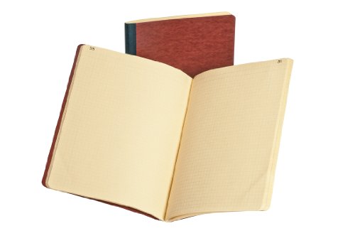 Ampad Gold Fibre Computation Book, Red Cover, Ivory Paper, Letter, 4 Square Inch Rule, 76-Sheets, 1-Each