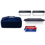 Pyrex Portables 9-Piece Double Decker with Blue Carrier