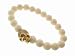 Large Diamond Skull on Bone Bead Bracelet by Sydney Evan