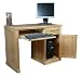 Single Pedestal Oak Computer Desk