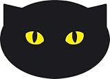 Cats Eyes Standard Size Black Plastic Placemat