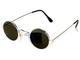 Neo 60's John Lennon Brille silber dark incl. Etui