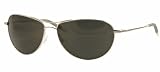 Oliver Peoples Polarized 'Commander' Aviator Sunglasses - Silver w Gray Lenses by