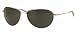 Apparel : Oliver Peoples Polarized 'Commander' Aviator Sunglasses - Silver w/Gray Lenses
