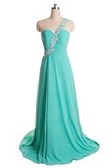 One Shoulder Chiffon Evening Dress/Prom Dress 