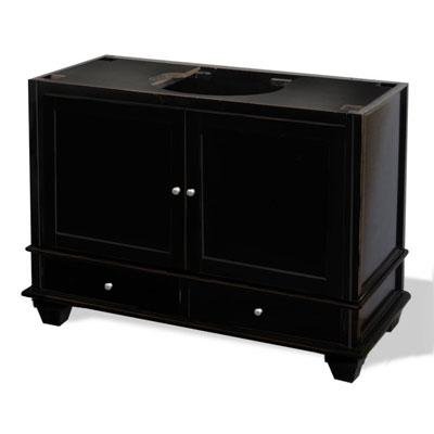 American Bath Factory W1-4833-BK-1-SN Cape Mansion 48 Vanity Cabinet in Old World Black With Coasta