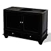 American Bath Factory W1-4833-BK-1-SN Cape Mansion 48 Vanity Cabinet in Old World Black With Coasta