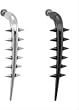 TALON LABRET LINED WITH SPIKES LBT6BK- BLACK