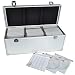Aluminum 300 Dvd/Cd Storage Case With Built-In Key Locks Soft Black Paneling Inside