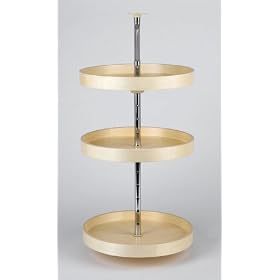 Peter Meier Full Round Wood Lazy Susan 3 shelf set 20in