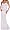 Designer White Strapless Long Evening Formal Dress, Small