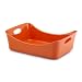 Rachael Ray Stoneware 9-Inch by 13-Inch Rectangular "Lasagna Lover" Pan, Orange
