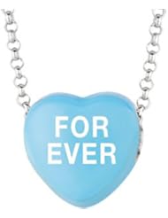 Sweethearts Enamel "Forever" Heart on 16" Necklace Pendant with Gift Box