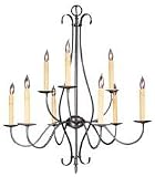 Framburg 9579 Metalcraft 9 Light Dining Room Chandelier Mahogany Bronze