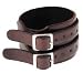 Genuine Leather Bracelet - Length: 18" - Width: 50 mm Dark Brown