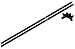 57" 2 Piece Fiberglass Pool Billiard Bridge Stick, Black