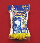 Howard Berger 118790 Yellow 1/4" x 100' Twisted Rope