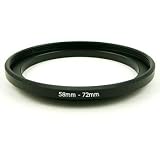 Edler und hochwertiger Adapterring StepUp-Ring 58mm auf 72mm aus gefr�stem Aluminium f�r Digitalkameras und/oder Camcorder. Filteradapter 58mm auf 72mm Adapterring M58-M72 58-72 - 