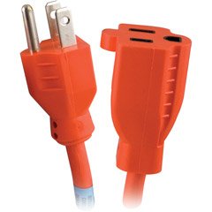 GE 51924 Indoor/Outdoor 25-Foot General Purpose Grounded Extension Cord, Orange