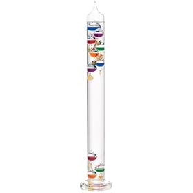 River City Clocks 21 Inch Liquid Galileo Thermometer with Ten Multi-Color Floats and Gold... by River City Cuckoo Clocks