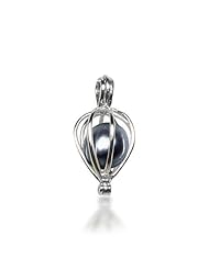 Bling Jewelry Sterling Silver Freshwater Peacock Pearl Cage Pendant