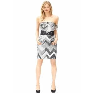 Buy Banana Republic Tall Linen Chevron Dress by Banana Republic