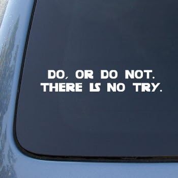 DO OR DO NOT - Yoda - Vinyl Car Decal Sticker #1595 | Vinyl Color: White