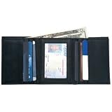 Embassy Mens Genuine Leather Tri Fold