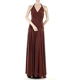 BCBG CHOCOLATE RUCHED HALTER DRESS GOWN NEW XS at BCBG MAX AZRIA