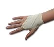 SALE Ivory Double Woven Nylon Fingerless Shortie Gloves with matching color delicate lace edging and elastic gathering inside the wrist - palm side, cuff ends at the wrist bone.
