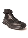 Prada Black Leather Men's Ankle Boots 4T0948