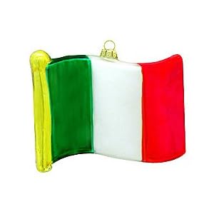 Click to buy Italian Christmas decorations : Italy Flag Glass Ornament from Amazon!