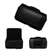 EMPIRE Executive Black Horizontal Leather Side Case Pouch with Belt Clip and Belt Loops for Microsoft Zune HD 16GB / 32GB Platinum [EMPIRE Packaging]