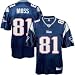 Reebok NFL Equipment New England Patriots #81 Randy Moss Navy Blue Replica Football Jersey