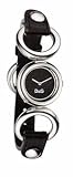 D&G Ladies Bb Quartz Watch DW0407 With Black Round Analogue Dial And Black Leather Strap
