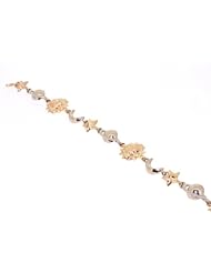 14K Two-Tone Gold Celestial Charm Bracelet
