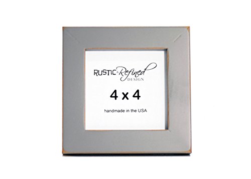 4x4 Gallery Frame with 1 Inch Border - Gray