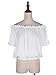 Anna-Kaci Women's Off Shoulder Peasant Tops Boho Short Sleeve Ruffle Shirts Smocked Blouse