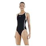 Speedo Damen Badeanzug Superiority Muscleback, schwarz-wei&szlig;, 42, 8056210299